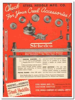 Steel Heddle Mfg Company 1954 vintage textile ad Stehedco Southern Steel Heddle Mfg Company 1954 vintage textile ad Stehedco Southern