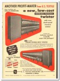 U S Textile Machine Company 1954 vintage ad double-deck twister