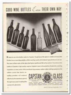 Capstan Glass Company 1935 vintage bottle ad wine