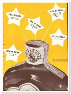 Du Pont Cellophane Company 1935 vintage glass ad Cel-O-Seal closure