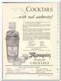 Mouquin Inc 1935 vintage whiskey ad prepared cocktails authority