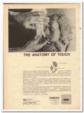 Julius Schmid Inc 1959 vintage medical ad Prophylactics anatomy touch