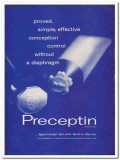 Ortho Pharmaceutical Corp 1959 vintage medical ad Preceptin vaginal