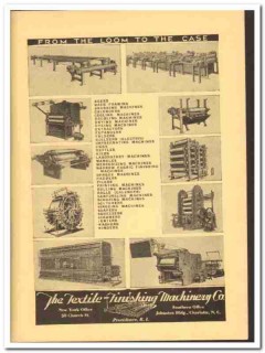 Textile-Finishing Machinery Company 1941 vintage textile ad loom