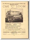 Crompton Knowles Loom Works 1949 vintage textile ad weaving cotton