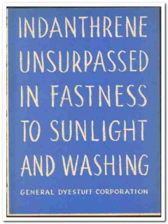 General Dyestuff Corp 1949 vintage chemical ad Indanthrene textile General Dyestuff Corp 1949 vintage chemical ad Indanthrene textile