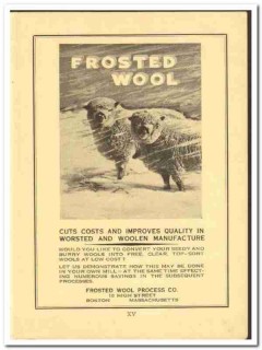 Frosted Wool Process Company 1938 vintage textile ad worsted woolen