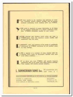 L Sonneborn Sons Inc 1938 vintage chemical ad Fybrol wool textile L Sonneborn Sons Inc 1938 vintage chemical ad Fybrol wool textile