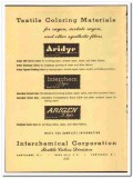 Interchemical Corp 1952 vintage ad textile Coloring Aridye Arigen dyes