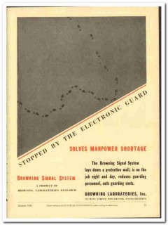 Browning Laboratories Inc 1943 vintage electrical ad manpower shortage