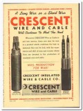 Crescent Insulated Wire Cable Company 1943 vintage electrical ad war