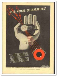 Crocker-Wheeler Electric Mfg Company 1943 vintage ad motors generators Crocker-Wheeler Electric Mfg Company 1943 vintage ad motors generators