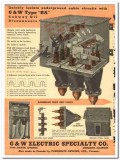 G W Electric Specialty Company 1943 vintage ad subway oil disconnects