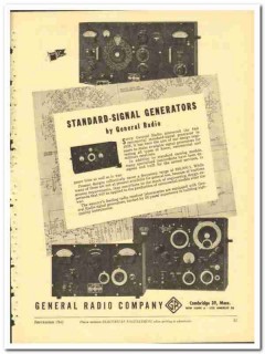 General Radio Company 1943 vintage electrical ad signal generator General Radio Company 1943 vintage electrical ad signal generator
