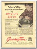 Irvington Varnish Insulator Company 1943 vintage electrical ad XTE-30
