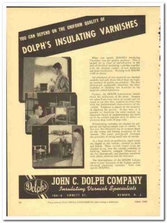 John C Dolph Company 1943 vintage electrical ad insulating varnishes 2