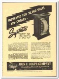 John C Dolph Company 1943 vintage electrical ad air-cooled Synthite John C Dolph Company 1943 vintage electrical ad air-cooled Synthite