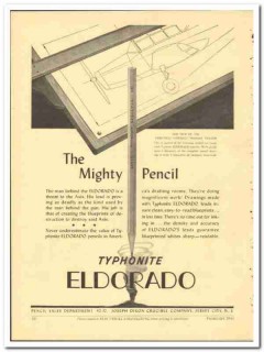 Joseph Dixon Crucible Company 1943 vintage electrical ad pencil