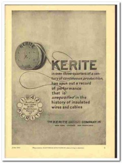 Kerite Insulated Wire Cable Company 1943 vintage electrical ad 1942