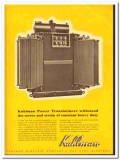 Kuhlman Electric Company 1943 vintage ad power transformer stress