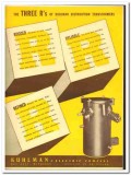 Kuhlman Electric Company 1943 vintage ad distribution transformers