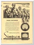 Simpson Electric Company 1943 vintage ad instruments tough customers