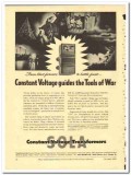 Sola Electric Company 1943 vintage ad constant voltage tools