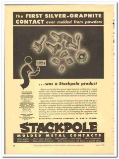 Stackpole Carbon Company 1943 vintage electrical ad silver-graphite