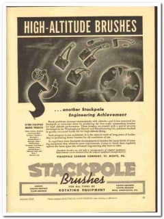 Stackpole Carbon Company 1943 vintage electrical ad high-altitude