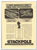 Stackpole Carbon Company 1943 vintage electrical ad iron core choke