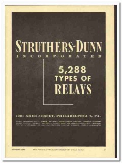 Struthers-Dunn Inc 1943 vintage electrical ad relays types
