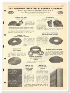 Belmont Packing Rubber Company 1950 vintage oil field catalog asbestos Belmont Packing Rubber Company 1950 vintage oil field catalog asbestos