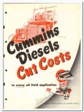 Cummins Engine Company 1950 vintage oil catalog oilfield diesel costs