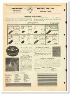 Diamond Metal Company 1950 vintage oil gas catalog oilfield inserts