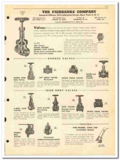 Fairbanks Company 1950 vintage oil catalog oilfield valves bronze iron