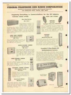 Federal Telephone Radio Corp 1950 vintage oil catalog oilfield carrier Federal Telephone Radio Corp 1950 vintage oil catalog oilfield carrier