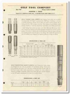 Gulf Tool Company 1950 vintage oil gas catalog oilfield tubing joints