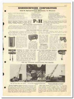 Harnischfeger Corp 1950 vintage oil catalog oilfield welders cranes