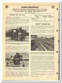 Johns-Manville 1950 vintage oil catalog oilfield asbestos felts pipe Johns-Manville 1950 vintage oil catalog oilfield asbestos felts pipe