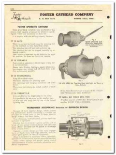 Foster Cathead Company 1950 vintage oil catalog oilfield spinning