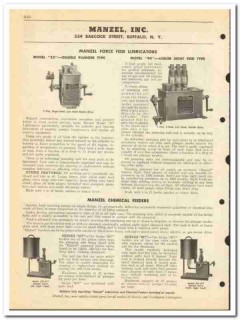 Manzel Inc 1950 vintage oil catalog oilfield feed lubricators feeders