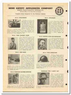 Mine Safety Appliances Company 1950 vintage oil gas catalog oilfield