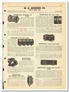 M B Skinner Company 1950 vintage oil gas catalog oilfield pipe clamps M B Skinner Company 1950 vintage oil gas catalog oilfield pipe clamps