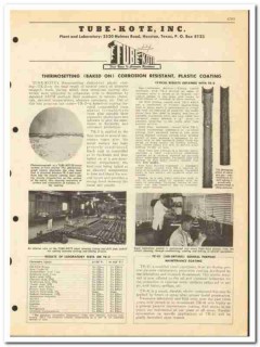 Tube-Kote Inc 1950 vintage oil catalog oilfield pipe plastic coating