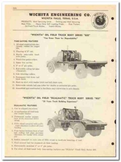 Wichita Engineering Company 1950 vintage oil catalog oilfield truck