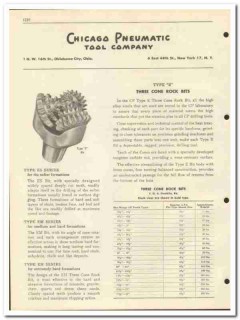 Chicago Pneumatic Tool Company 1951 vintage oil catalog oilfield bits Chicago Pneumatic Tool Company 1951 vintage oil catalog oilfield bits