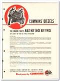 Cummins Engine Company 1951 vintage oil gas catalog oilfield Diesel