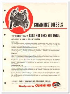 Cummins Engine Company 1951 vintage oil gas catalog oilfield Diesel
