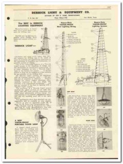Derrick Light Equipment Company 1951 vintage oil catalog oilfield mast