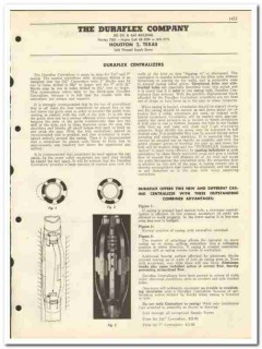 Duraflex Company 1951 vintage oil gas catalog oilfield Centralizers Duraflex Company 1951 vintage oil gas catalog oilfield Centralizers